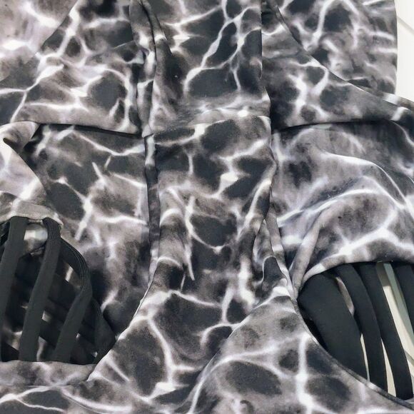 Issa de' Mar Women's Large Makena Surf Suit Aqua Noir Strappy Side Paneling Swim - Picture 7 of 11